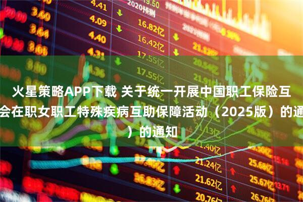 火星策略APP下载 关于统一开展中国职工保险互助会在职女职工特殊疾病互助保障活动（2025版）的通知